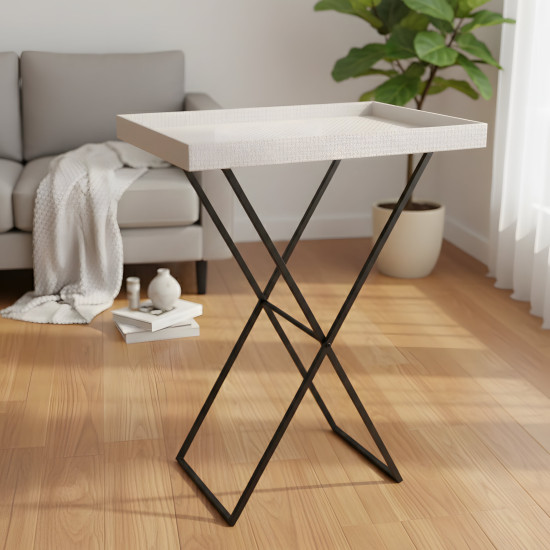 Leather Folding Tray Table